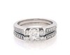 Thumbnail Image 1 of Previously Owned Round-Cut Diamond Three-Stone Bridal Set 1 ct tw 14K White Gold Size 6.75