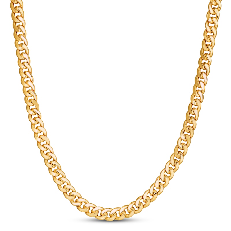 Main Image 1 of Previously Owned Miami Cuban Link Necklace Hollow 10K Yellow Gold 24&quot;