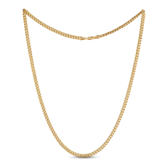 Previously Owned Cuban Chain Necklace Solid 14K Yellow Gold 18"