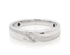 Thumbnail Image 1 of Previously Owned Men's Diamond Wedding Band 1/20 ct tw 10K White Gold