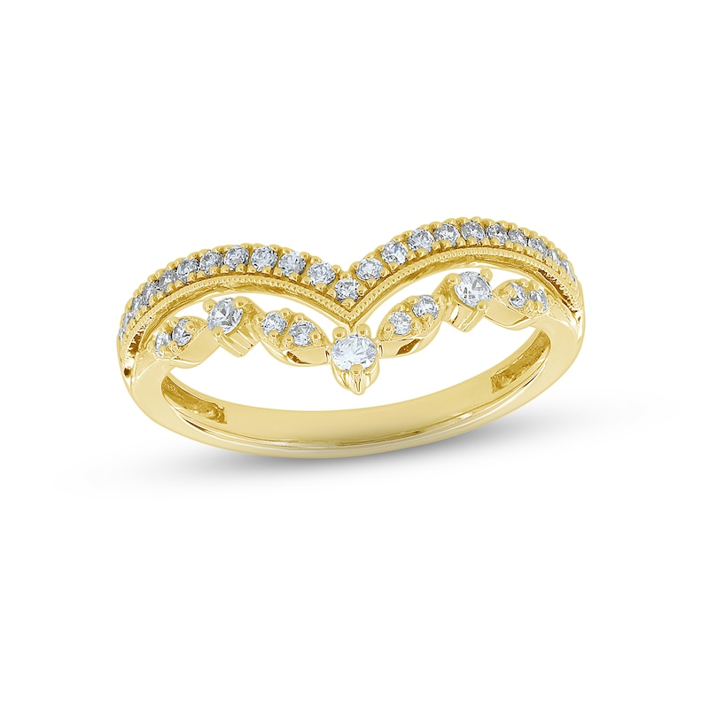 Main Image 1 of Previously Owned Diamond Contour Enhancer Ring 1/3 ct tw Round-cut 14K Yellow Gold