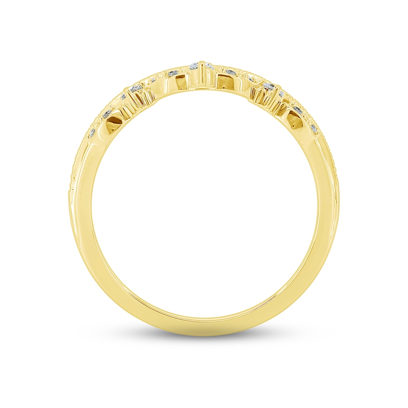Main Image 2 of Previously Owned Diamond Contour Enhancer Ring 1/3 ct tw Round-cut 14K Yellow Gold