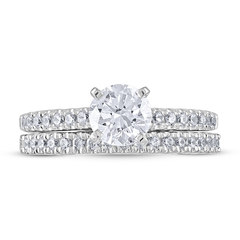 Main Image 3 of Previously Owned Adrianna Papell Round-Cut Diamond Bridal Set 1 ct tw 14K Two-Tone Gold Size 5.5
