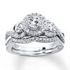 Thumbnail Image 1 of Previously Owned Diamond Bridal Set 1 ct tw Round-cut 14K White Gold Size 8.5