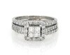 Thumbnail Image 1 of Previously Owned Princess-Cut Diamond Quad Bridal Set 1-1/2 ct tw 14K White Gold Size 5