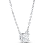 Thumbnail Image 2 of Previously Owned KAY Lab-Grown Diamonds Solitaire Necklace 1/2 ct tw 14K White Gold 19&quot;