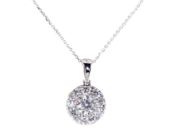 Previously Owned KAY Lab-Grown Diamonds Necklace 1-1/2 ct tw 14K White Gold 18"