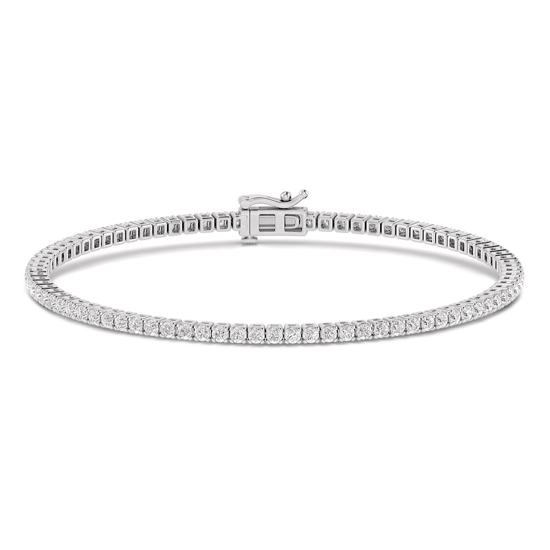 Main Image 1 of Previously Owned KAY Lab-Grown Diamonds Bracelet 2-1/2 ct tw 14K White Gold 7.25&quot;