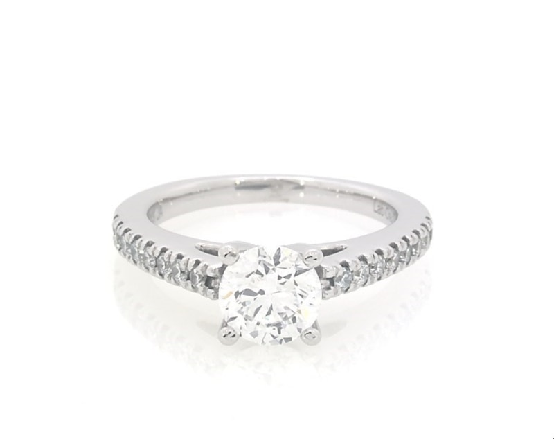 Main Image 1 of Previously Owned Lab-Grown Diamonds Engagement Ring 7/8 ct tw 14K White Gold