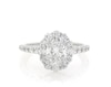 Thumbnail Image 1 of Previously Owned Lab-Grown Diamonds Oval-Cut Halo Engagement Ring 1-3/4 ct tw 14K White Gold Size 9