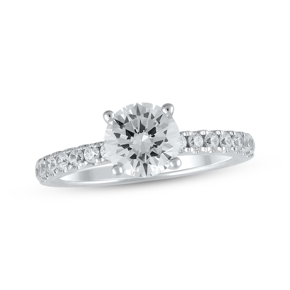 Previously Owned Lab-Grown Diamonds Round-Cut EngagementRing 1-7/8 ct tw 14K White Gold