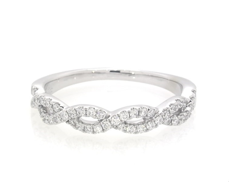 Main Image 1 of Previously Owned THE LEO Legacy Lab-Grown Diamond Wedding Band 1/3 ct tw 14K White Gold