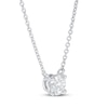 Thumbnail Image 2 of Previously Owned KAY Lab-Grown Diamonds Solitaire Necklace 1/2 ct tw 14K White Gold 18" (F/SI2)