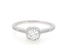 Thumbnail Image 1 of Previously Owned Lab-Grown Diamonds Engagement Ring 3/4 ct tw Round-cut 14K White Gold