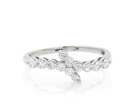 Previously Owned KAY Lab-Grown Diamonds Bypass Ring 1/2 ct tw 14K White Gold