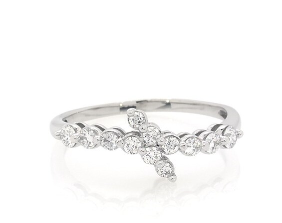 Previously Owned KAY Lab-Grown Diamonds Bypass Ring 1/2 ct tw 14K White Gold