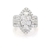 Thumbnail Image 1 of Previously Owned Lab-Grown Diamonds Multi-Diamond Center Marquise Engagement Ring 4 ct tw Round-cut 14K White Gold