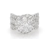 Thumbnail Image 1 of Previously Owned Lab-Grown Diamonds Multi-Diamond Center Engagement Ring 5 ct tw Round-cut 14K White Gold
