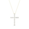 Thumbnail Image 1 of Previously Owned KAY Lab-Grown Diamonds Cross Necklace 1/2 ct tw 14K Yellow Gold 18"