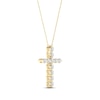Thumbnail Image 2 of Previously Owned KAY Lab-Grown Diamonds Cross Necklace 1/2 ct tw 14K Yellow Gold 18"