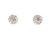 Thumbnail Image 1 of Previously Owned KAY Lab-Grown Diamonds Flower Stud Earrings 1 ct tw Round-Cut 14K Yellow Gold