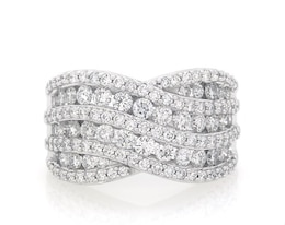 Previously Owned KAY Lab-Grown Diamonds Multi-Row Diamond Ring 2 ct tw 14K White Gold Size 7