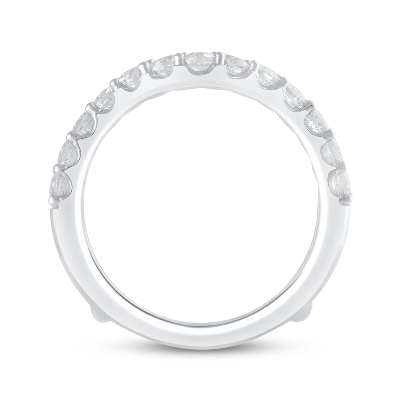 Main Image 3 of Previously Owned Lab-Grown Diamonds Diamond Enhancer Ring 1-1/2 ct tw Round-cut 14K White Gold