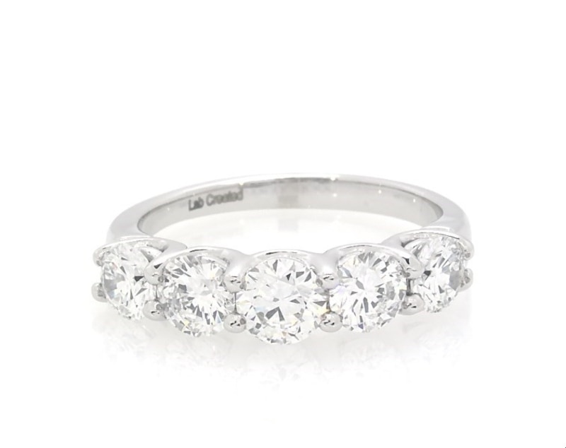 Main Image 1 of Previously Owned Lab-Grown Diamonds Anniversary Band 1-1/2 ct tw 14K White Gold