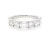 Thumbnail Image 1 of Previously Owned Lab-Grown Diamonds Emerald & Round-Cut Anniversary Band 2 ct tw 14K White Gold