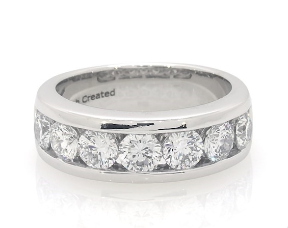 Previously Owned THE LEO Legacy Lab-Grown Diamond Men's Wedding Band 2 ct tw 14K White Gold