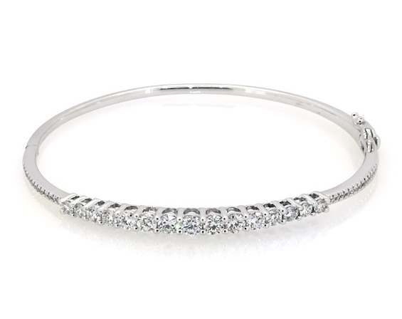 Previously Owned KAY Lab-Grown Diamonds Bangle Bracelet 2 ct tw 14K White Gold