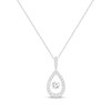 Thumbnail Image 1 of Previously Owned Unstoppable Love Lab-Grown diamond Teardrop Necklace 1-1/2 ct tw 14K White Gold 19”