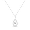 Thumbnail Image 0 of Previously Owned Unstoppable Love Lab-Created Diamond Teardrop Necklace 1-1/2 ct tw 14K White Gold 19”