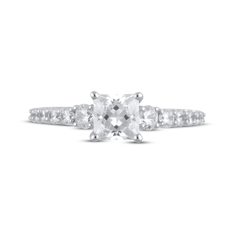 Main Image 3 of Previously Owned Lab-Grown Diamonds Princess-Cut Engagement Ring 1-1/2 ct tw 14K White Gold