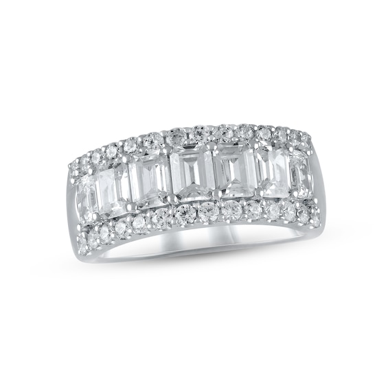 Previously Owned Lab-Grown Diamonds Emerald-Cut Anniversary Band 2-1/2 ct tw 14K White Gold