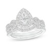 Thumbnail Image 1 of Previously Owned Neil Lane Pear-Shaped Diamond Bridal Set 1 ct tw 14K White Gold Size 6