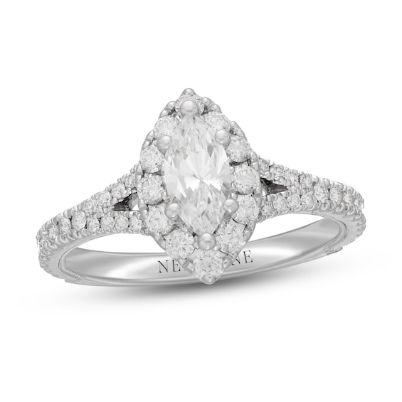 Previously Owned Neil Lane Diamond Engagement Ring 1 ct tw Marquise & Round-Cut 14K White Gold