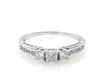 Thumbnail Image 1 of Previously Owned Three-Stone Princess-Cut Diamond Engagement Ring 7/8 ct tw 14K White Gold