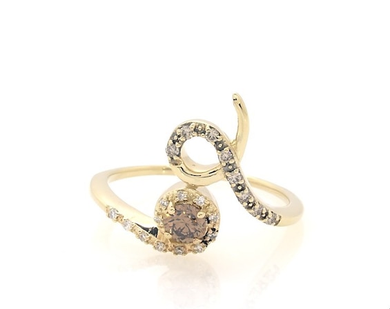 Previously Owned Le Vian Chocolate Diamond Ring 1/3 ct tw 14K Honey Gold