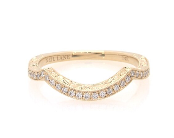 Previously Owned Neil Lane Diamond Wedding Band 1/8 ct tw 14K Yellow Gold Size 6.5