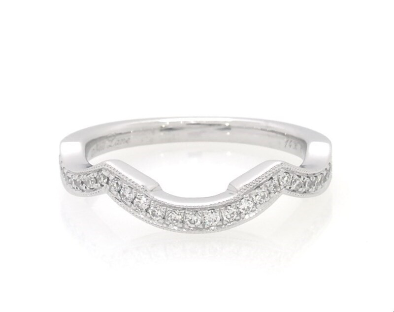 Main Image 1 of Previously Owned Neil Lane Diamond Wedding Band 1/8 ct tw 14K White Gold Size 5