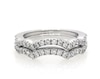 Thumbnail Image 1 of Previously Owned Contoured Double Diamond Wedding Band Set 1/2 ct tw 14K White Gold Size 7