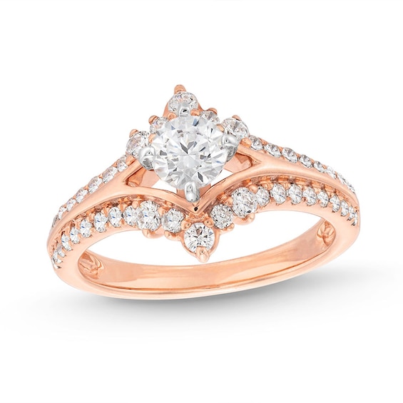 Previously Owned Diamond Engagement Ring 7/8 ct tw Round-cut 14K Rose Gold