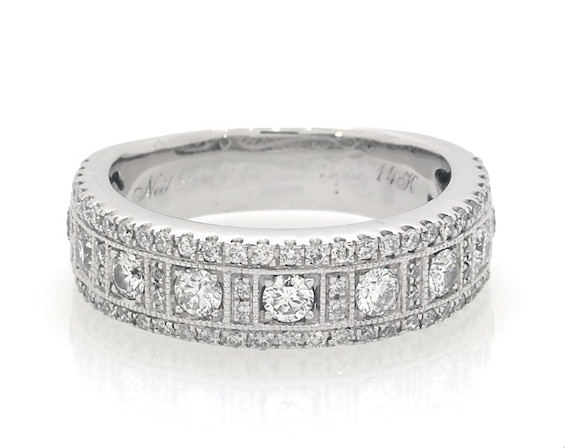 Previously Owned Neil Lane Diamond Anniversary Ring 1-1/8 ct tw 14K White Gold 6