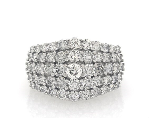 Previously Owned Diamond Fashion Ring 3 ct tw Round-cut 10K White Gold