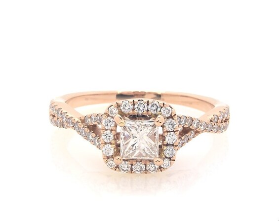Previously Owned Le Vian Engagement Ring 1-1/6 cttw Diamonds 14K Strawberry Gold