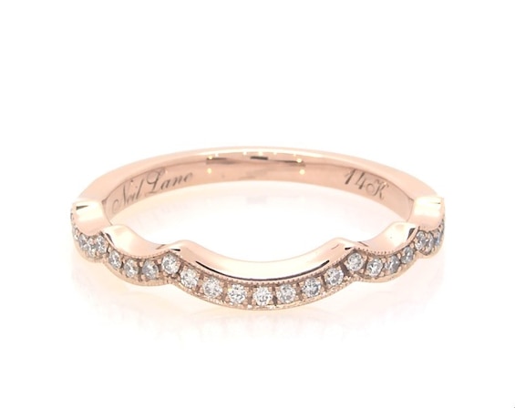 Previously Owned Neil Lane Wedding Band 1/6 ct tw Diamonds 14K Rose Gold