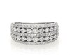 Thumbnail Image 1 of Previously Owned Diamond Multi-Row Fashion Ring 1 ct tw 14K White Gold