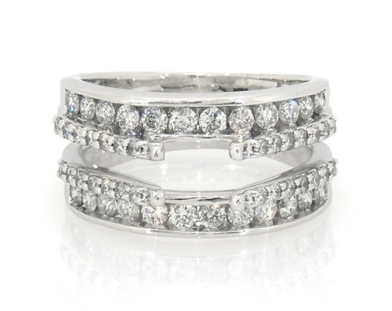 Main Image 1 of Previously Owned Diamond Enhancer Ring 1 ct tw Platinum