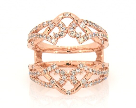 Previously Owned Diamond Enhancer Ring 5/8 ct tw Round-cut 14K Rose Gold